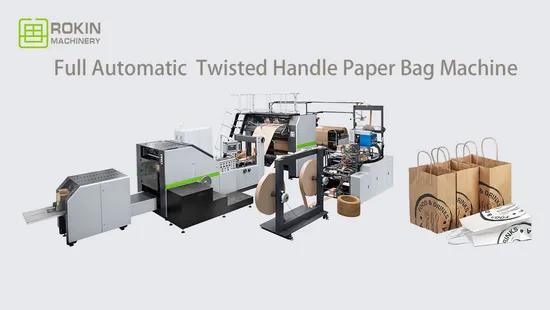 Rokin Brand Seguro Y Confiable Bolsas De Embalaje De Ropa Completamente Automatico Maquina De Impresion De Logotipo De Bolsa De Papel Machine
