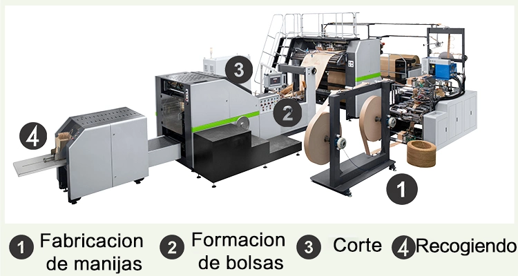 Rokin Brand Entrega Rapida Bolsas De Embalaje De Ropa Completamente Automatico Maquina PARA Fabricar Bolsas De Papel Con Fondo Plano De Alta Velocidad Machine